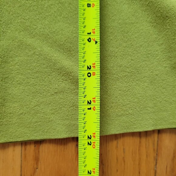 Talbots Lime Green Sleeveless V-Neck Knit Tank Top Rayon/Nylon Blend Womens M - Picture 6 of 7